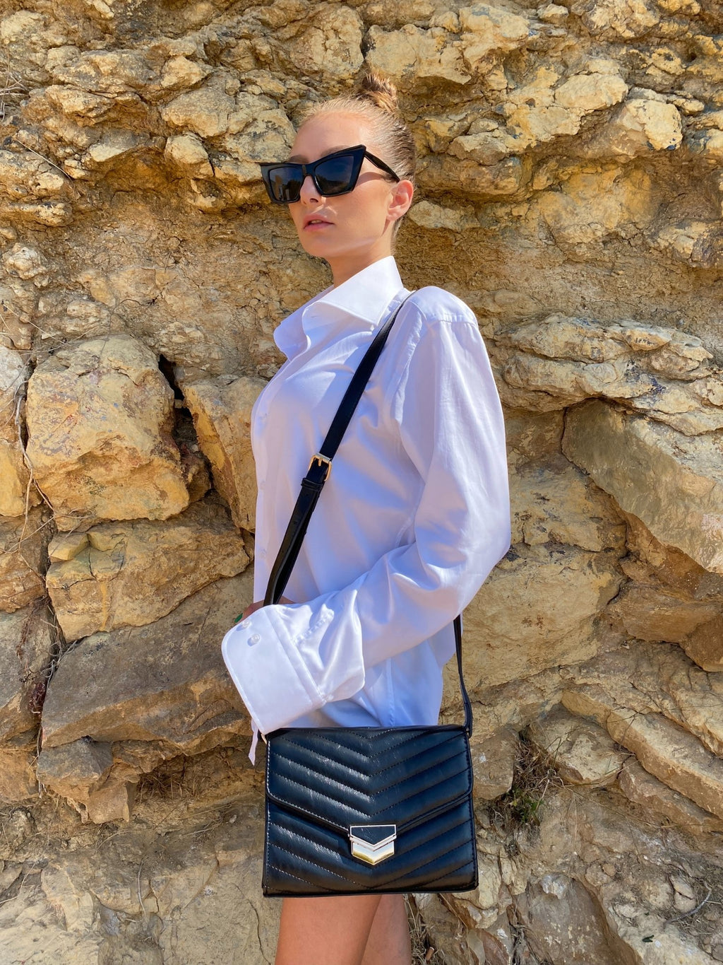 Quilted Leather Crossbody Bag - TrueHue