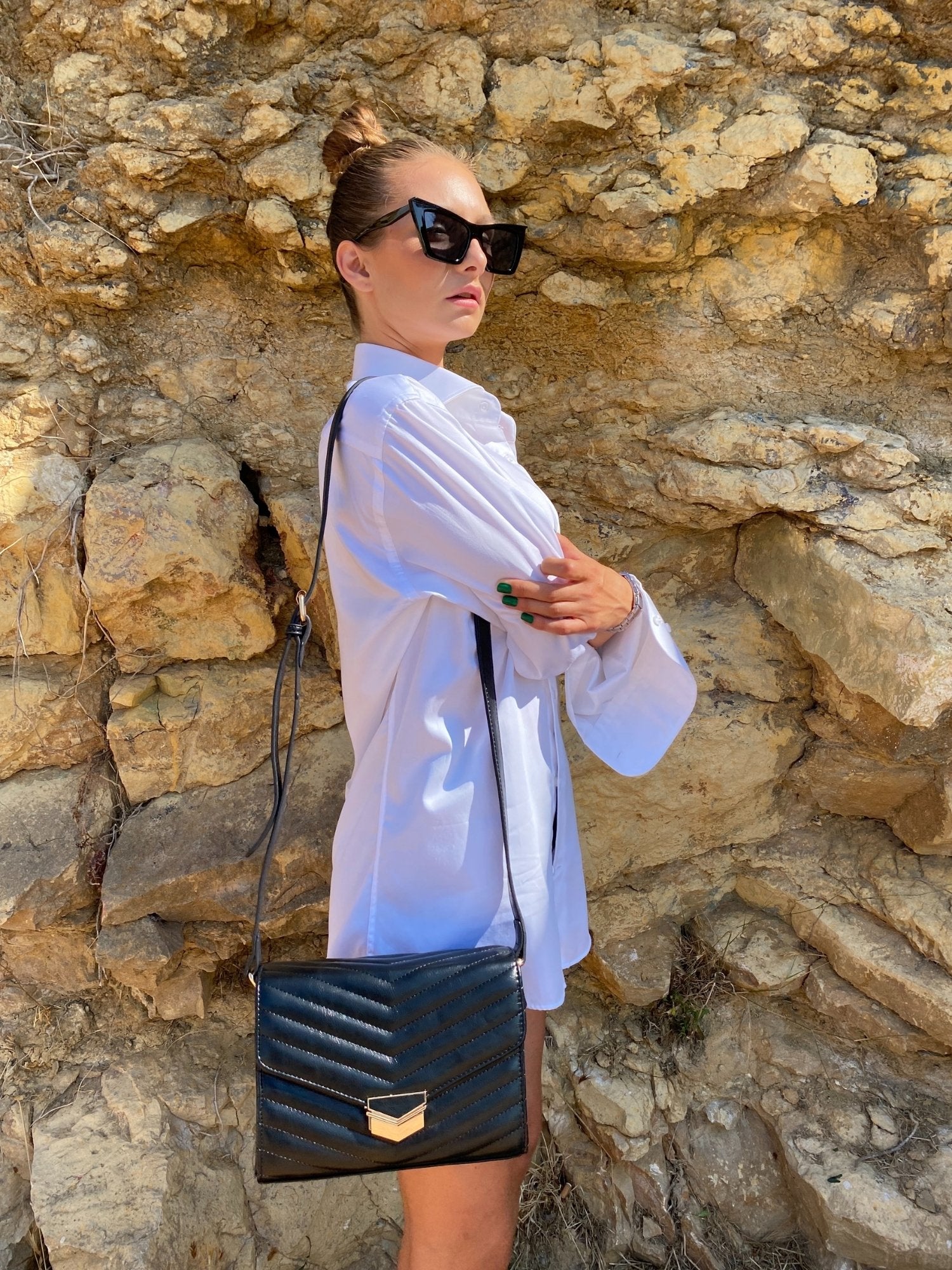 Quilted Leather Crossbody Bag - TrueHue