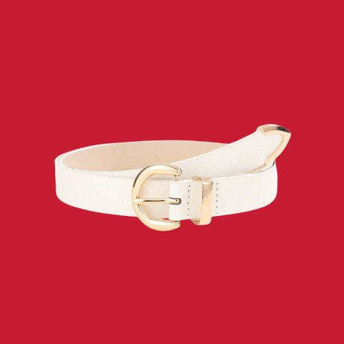 White Vegan Belt - TrueHue