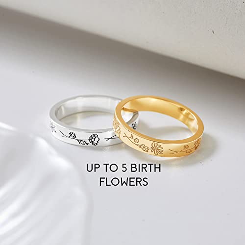 Birth Flower Family Ring - TrueHue