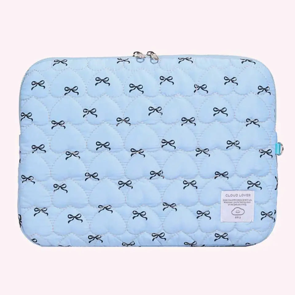 Chic Bowknot Fluffy Padded Tablet Bag - TrueHue