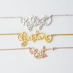 Gold Nameplate Necklace for Teens - TrueHue
