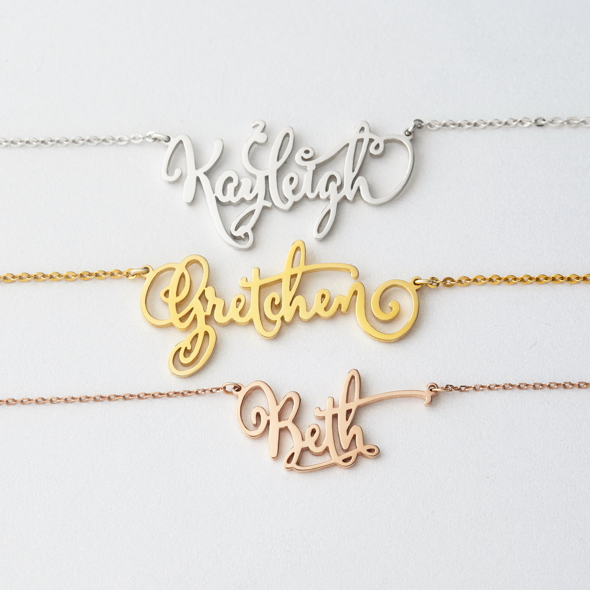 Gold Nameplate Necklace for Teens - TrueHue
