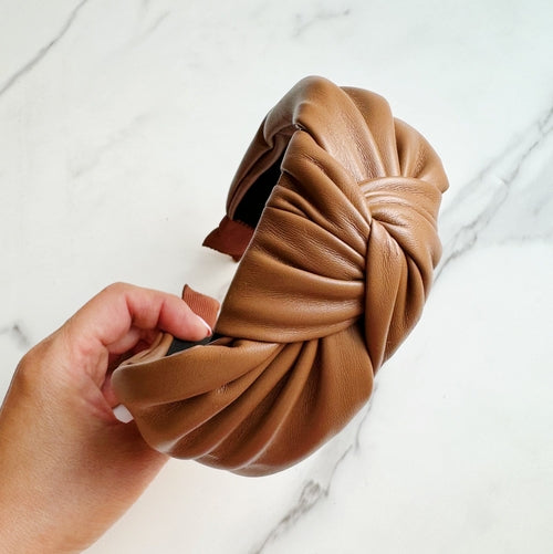 Knotted Leather Headband - TrueHue