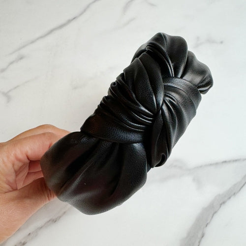 Knotted Leather Headband - TrueHue
