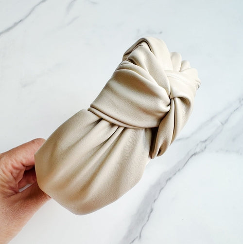 Knotted Leather Headband - TrueHue