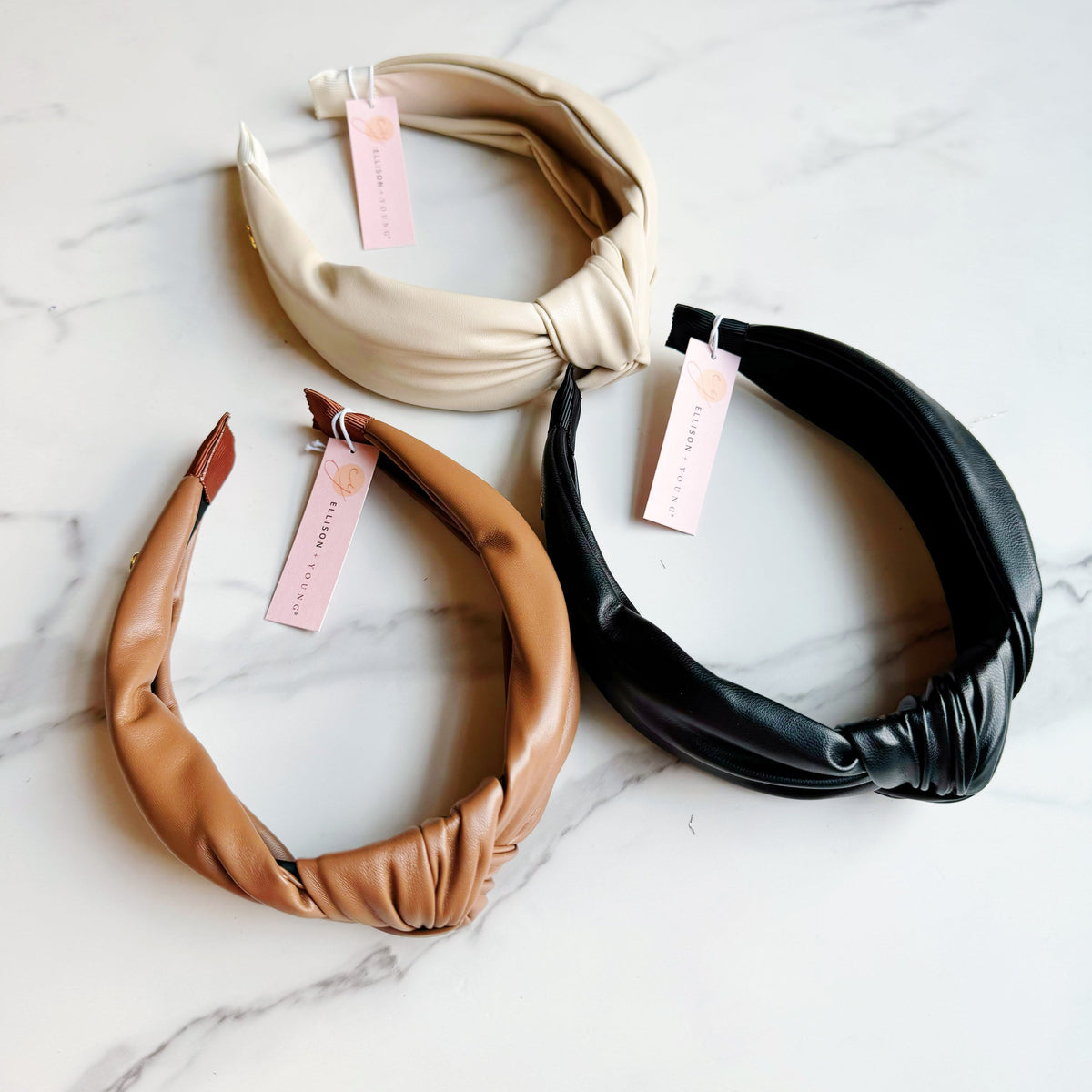 Knotted Leather Headband - TrueHue