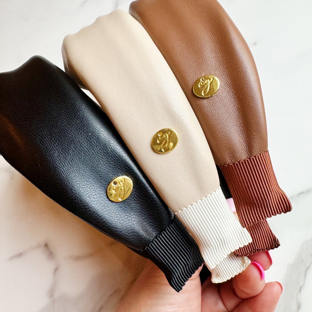 Knotted Leather Headband - TrueHue