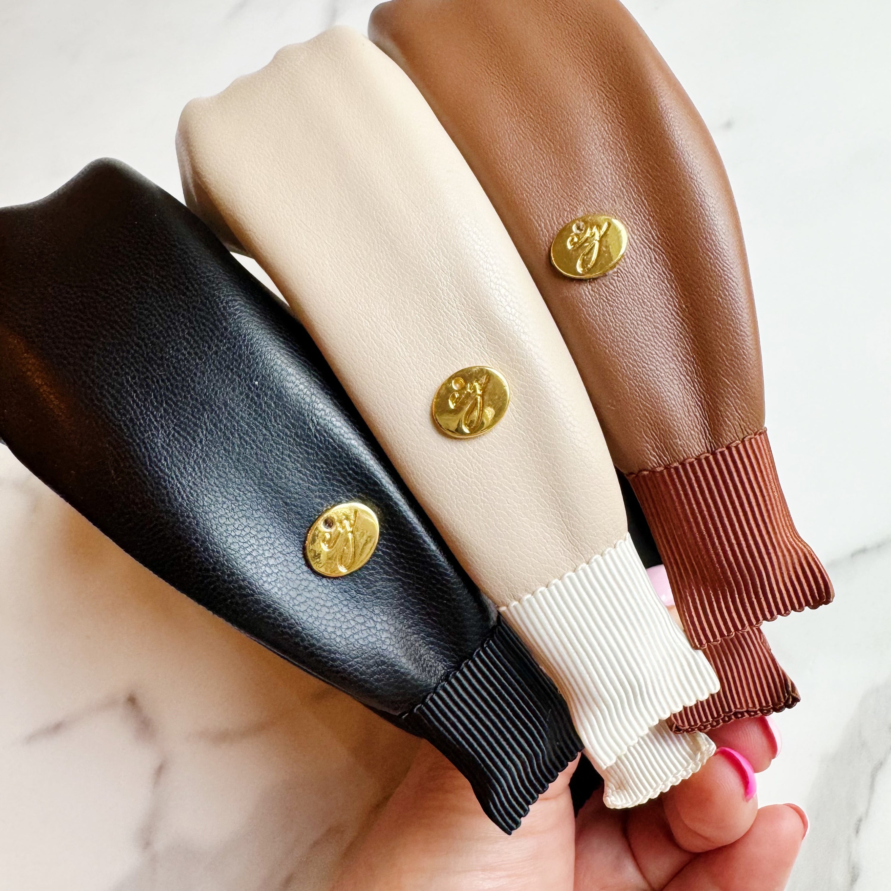 Knotted Leather Headband - TrueHue