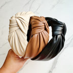 Knotted Leather Headband - TrueHue