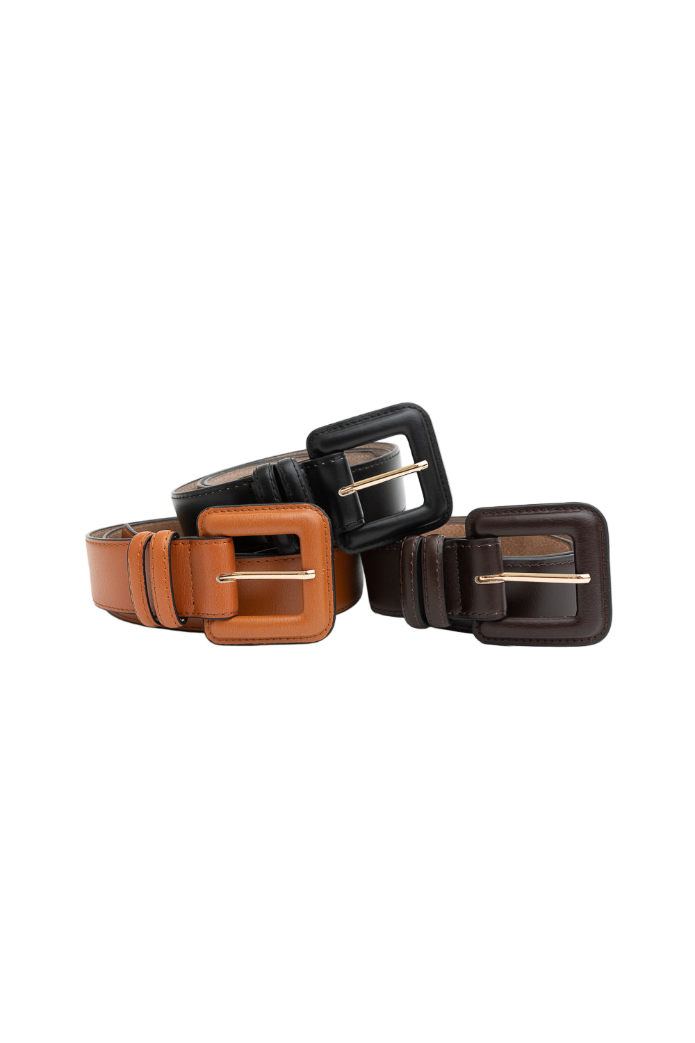 Men’s Genuine Leather Square Buckle Belt - TrueHue