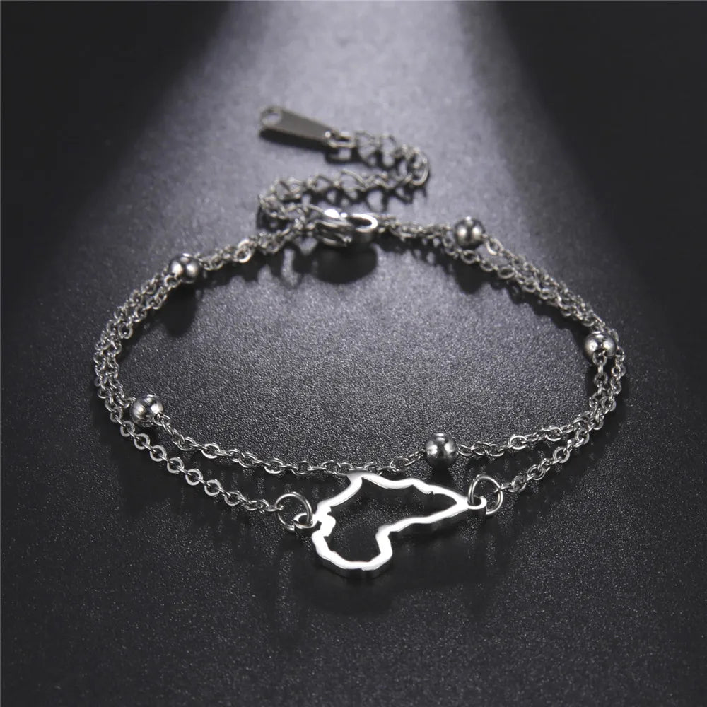 Skyrim African Map Steel Bracelet - TrueHue