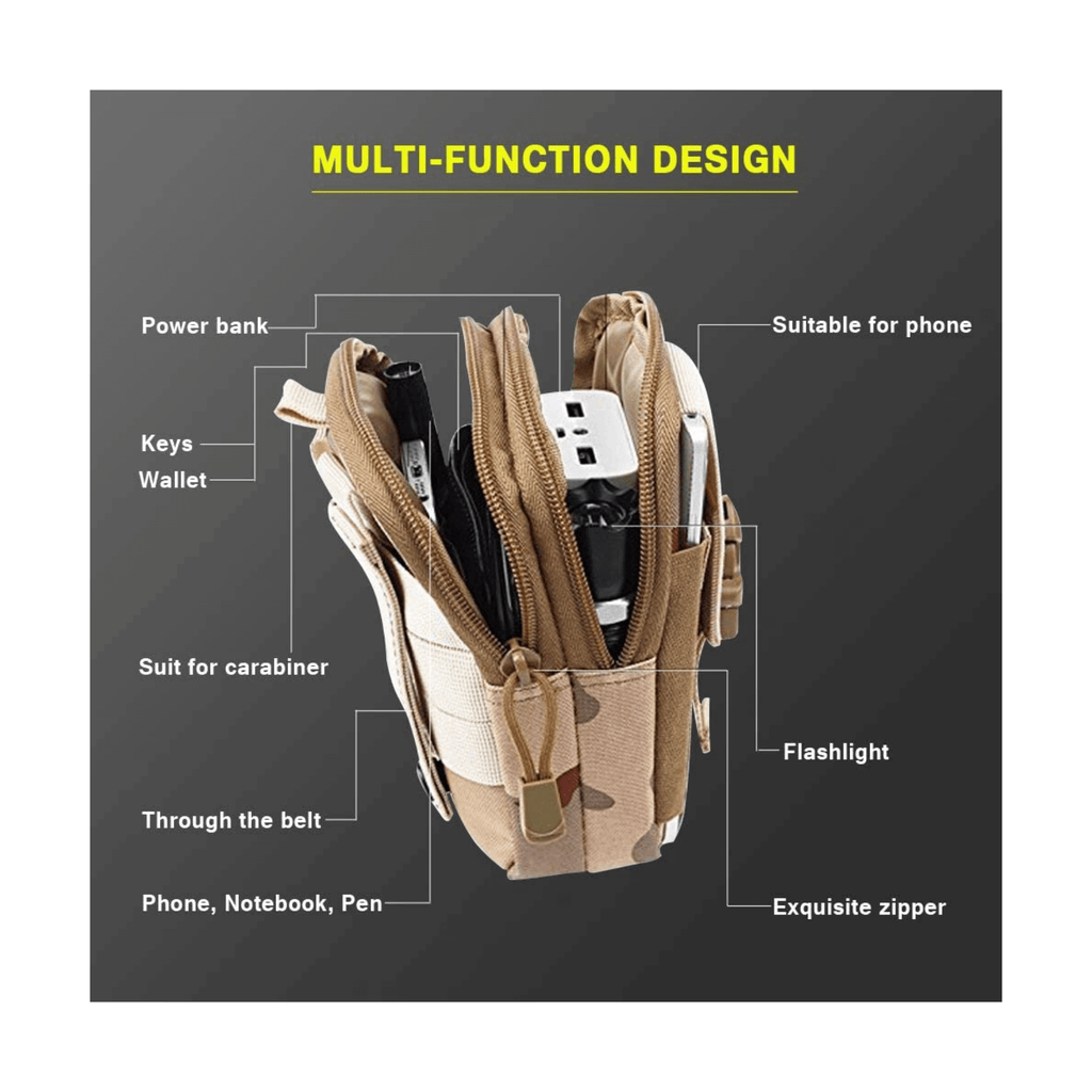 Tactical MOLLE Outdoor Waist Pouch - TrueHue