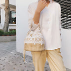 Summer Straw Lace Bucket Bag - TrueHue