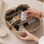 Leather Cosmetic & Toiletry Organizer Bag - TrueHue
