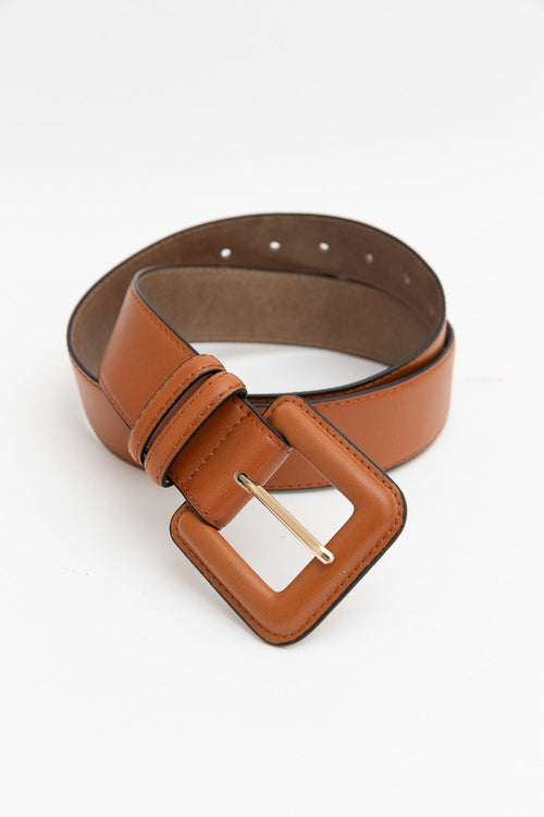 Men’s Genuine Leather Square Buckle Belt - TrueHue