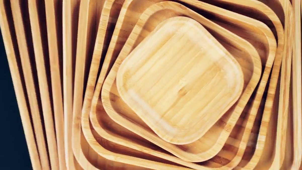 Bamboo Round Platter 13" inch | For pizza / Barbecue / Steak - TrueHue